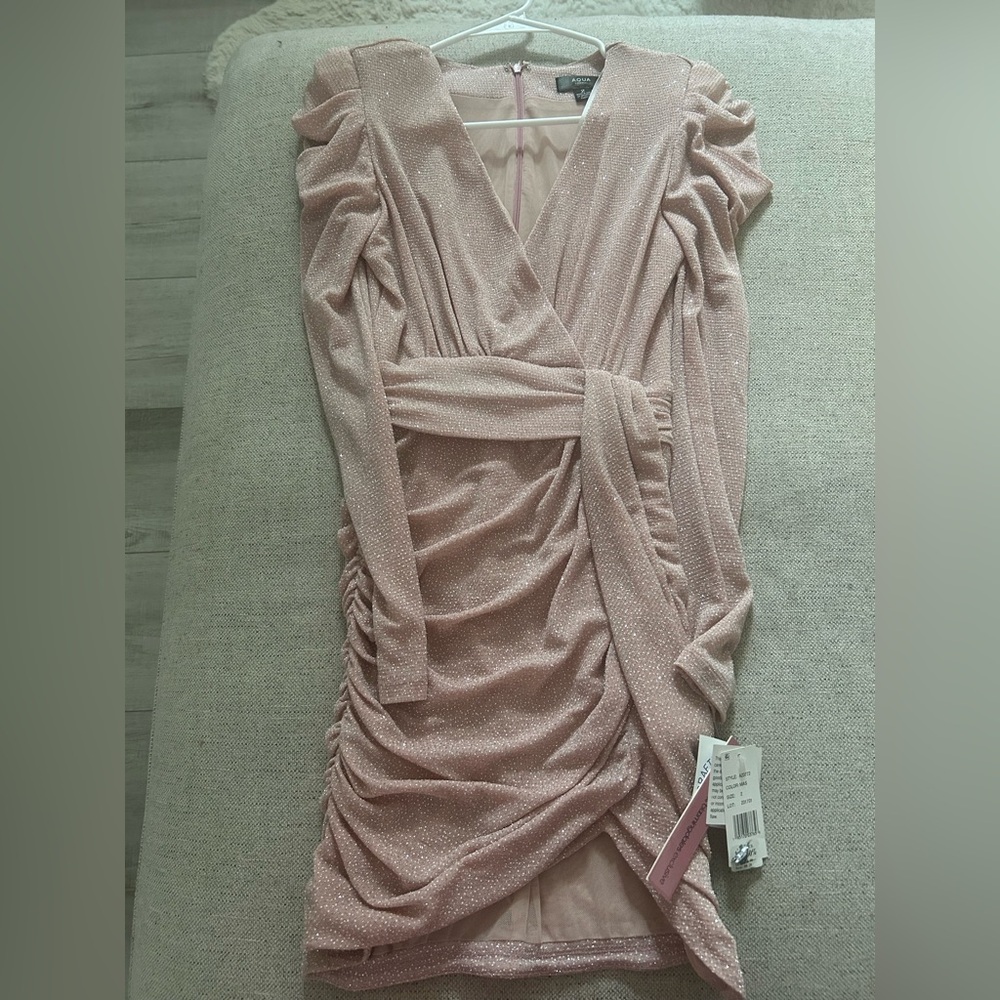 Aqua sparkle pink dress - Picture 2 of 5